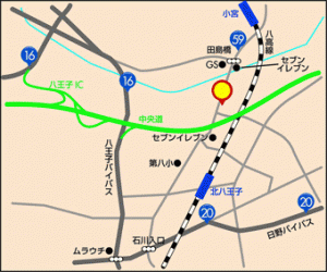 本社地図：東京都八王子市石川町２６１０番地